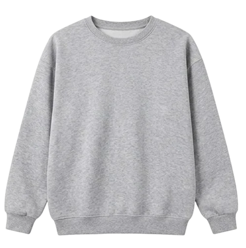 Buzo Cuello Redondo Gris Claro